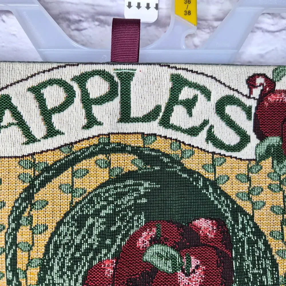 Vintage Fall Apple Tapestry Wall Hanging Cottagecore Farmhouse Country Decor 90s